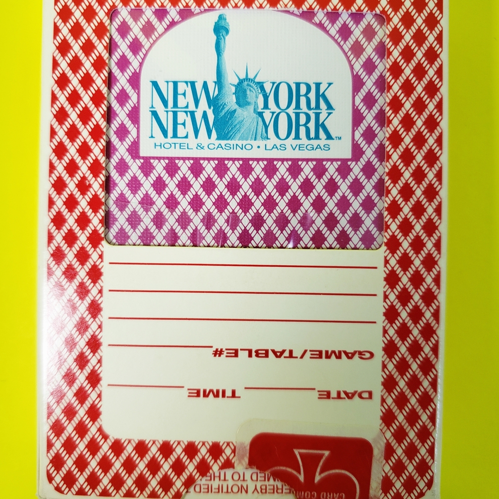 NEW YORK NEW YORK Vegas Casino Playing Cards Genuine Cambric Finish Casino Deck